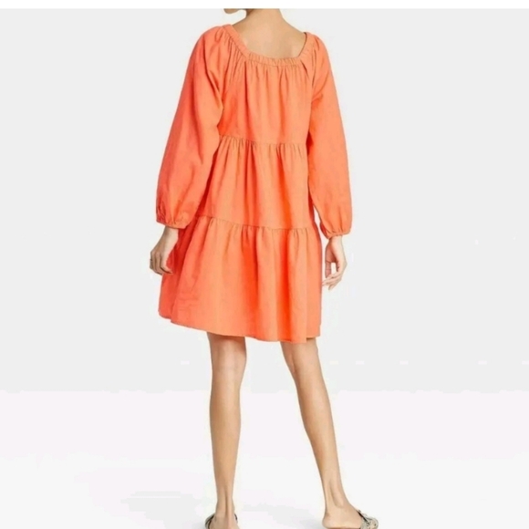 NWT Women's Puff Long Sleeve Tiered Dress - Universal Thread Target - Picture 2 of 6